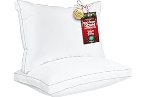 Utopia Bedding Bed Pillows for Sleeping Queen Size (White), Set of 2, Cooling Hotel Quality, Gusseted Pillow for Back, Stomach or Side Sleepers