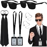 Agent Costume Accessories Secret Service Costume Set Spy Cosplay Accessories for Men Women Teens