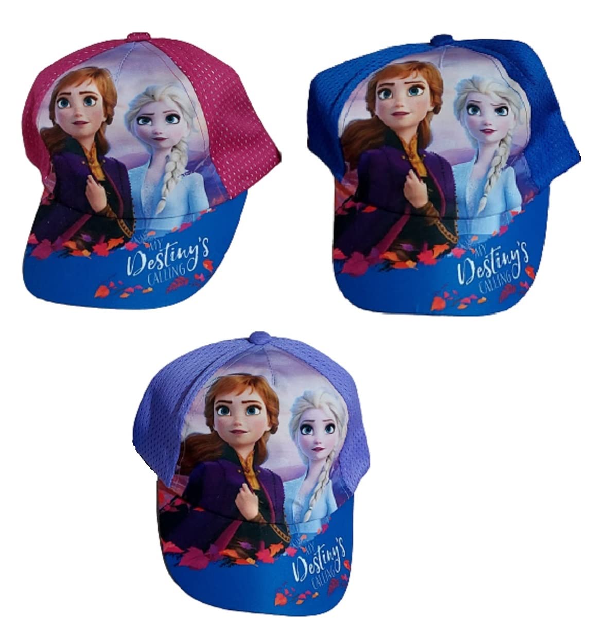 Disney Frozen Elsa & Anna Cap Summer Baseball Hat Assorted (One Supplied only at Random) Multicoloured