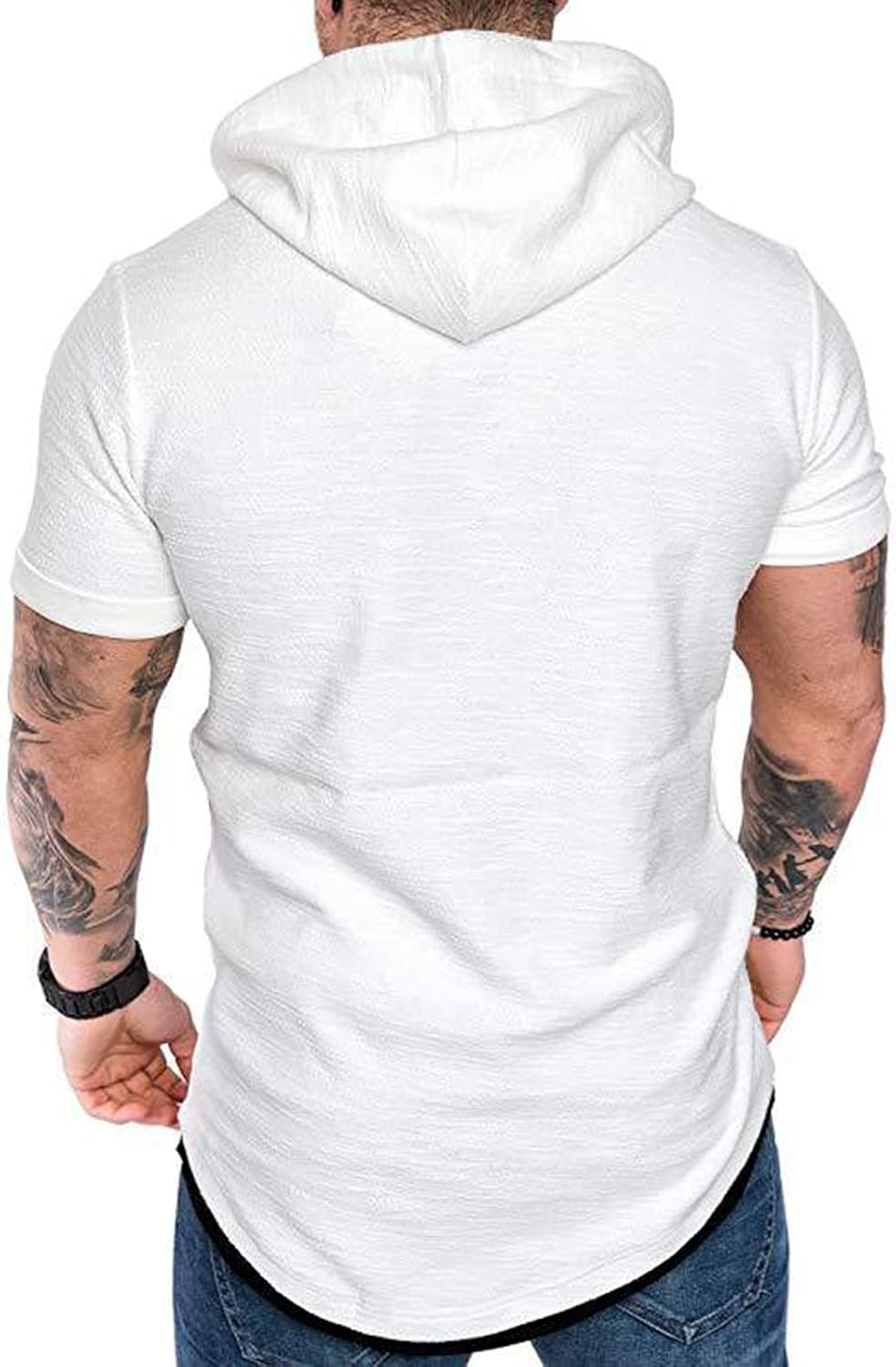 Mens Fashion Casual Workout Athletic Hoodies T Shirts Solid Color Sport Sweatshirt Pullover at  Men’s Clothing store