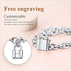 FindChic Chunky Bracelets for Women, with Padlock