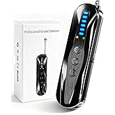 Hidden Camera Detectors,Infrared Pin-Hole Camera Finder,Wireless Camera detector, Anti-Spy Alarm and Bug Detector, GPS Tracker Detector, Portable Hidden Device Finder for Travel & Office(Black)