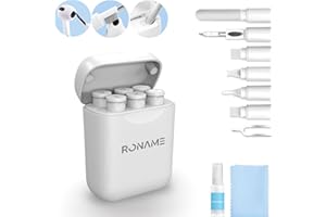 RONAME Cleaner Kit for Airpod, iPhone Cleaning Kit, Multi-Function Airpod Cleaner Kit Soft Brush for Phone Charging Port, Headphone, Earbuds, Earpods, Earphone,iPod, Case, iPhone, iPad, Laptop,Camera,White