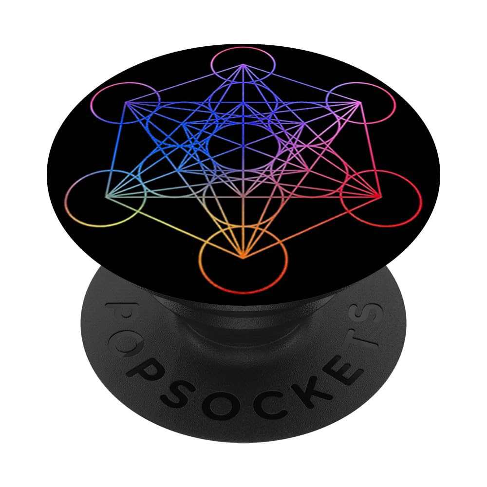 Cool Metatron Cube Geometric Design Sacred Geometry Galaxy PopSockets Adhesive PopGrip