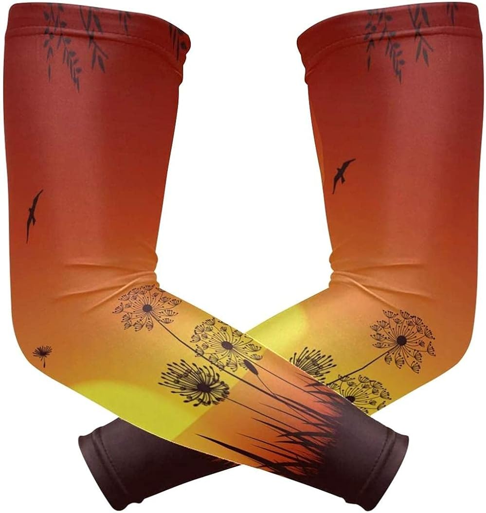 WCYJ Ice Silk Breathable Armmanschette Sunset Seashore Cooling