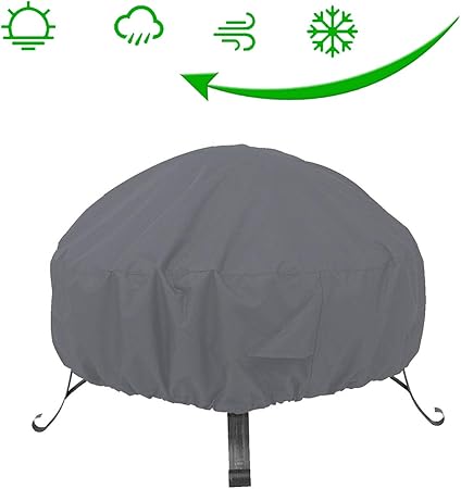 Amazon Com Covolo Fire Pit Cover Round Gas Firepit Cover Outdoor