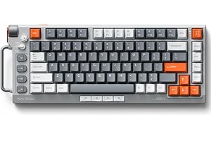 nuphy Field75 HE Magnetic Switch Gaming Keyboard,Wired Keyboard,83 Keys,PBT Keycaps,One Knob Volume Control, Hall Effect Keyb