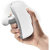 Woluki Mini Fascia Massage Gun Portable & Handheld, Muscle Pain Relief in Neck, Back, Leg, Hand, Shoulder Deep Tissue Percussion Fascia Gun. (Silver-White)