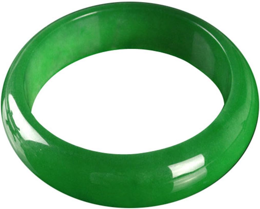yigedan AAA Handmade Genuine Certified Natural Beautiful Green Jadeite Jade Bangle