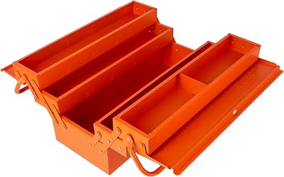 Bahco 3149-OR 5 Tray Cantilever Metal Toolbox 550mm Orange