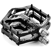 LYCAON Bike Bicycle Pedals, Light Aluminum Alloy Casting Body, 2DU Sealed Bearing Pedal
