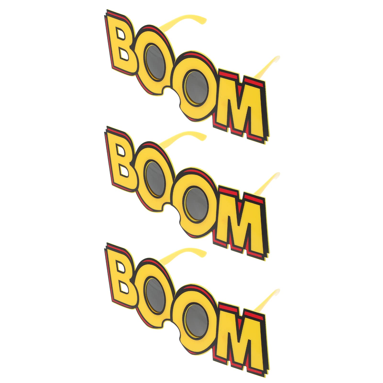 TOYANDONA Glasses 3Pcs Funny Sunglasses Photo Props Lightweight Costume Eyewear for Birthday Outdoor Events