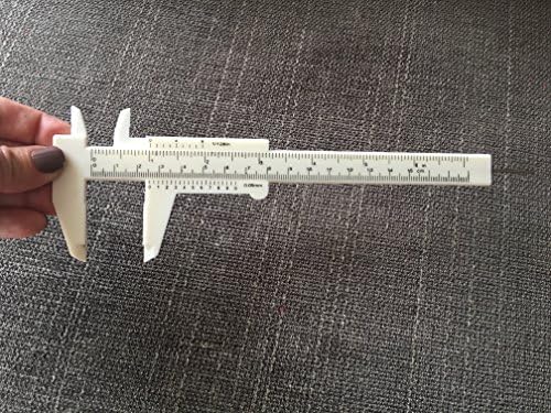 LAUREN STORE, Measure Plastic Vernier Caliper Ruler For Makeup Tattoo Eyebrow Tool 150mm