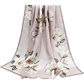 ANDANTINO 100% Pure Mulberry Silk Scarf 35" Large Square Lightweight Headscarf –Women’s Hair Wraps-With Gift Packed