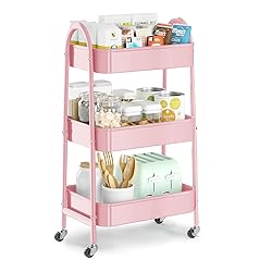 EAGMAK 3 Tier Utility Rolling Cart, Metal Storage