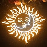 Sunflower Moon LED Neon Sign for Wall Decor USB Adjustable Brightness Living Room Bars Pub Club Gatherings Art Wall Decor
