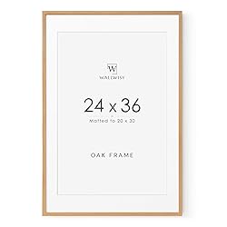 24x36 Poster Frame, Solid Oak 24 x 36 Large Picture