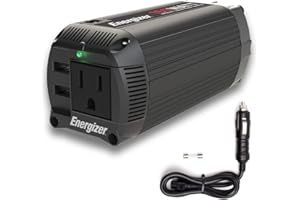 Energizer 150 Watt Dual Power Inverter, DC 12V to 110V AC Converter, Modified Sine Wave Car Inverter, 110 Volts AC Outlet, wi