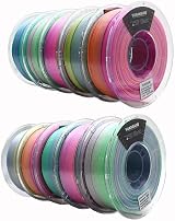YUANEANG Silk Rainbow PLA 3D Filament 10KG 1.75mm Multicolor
