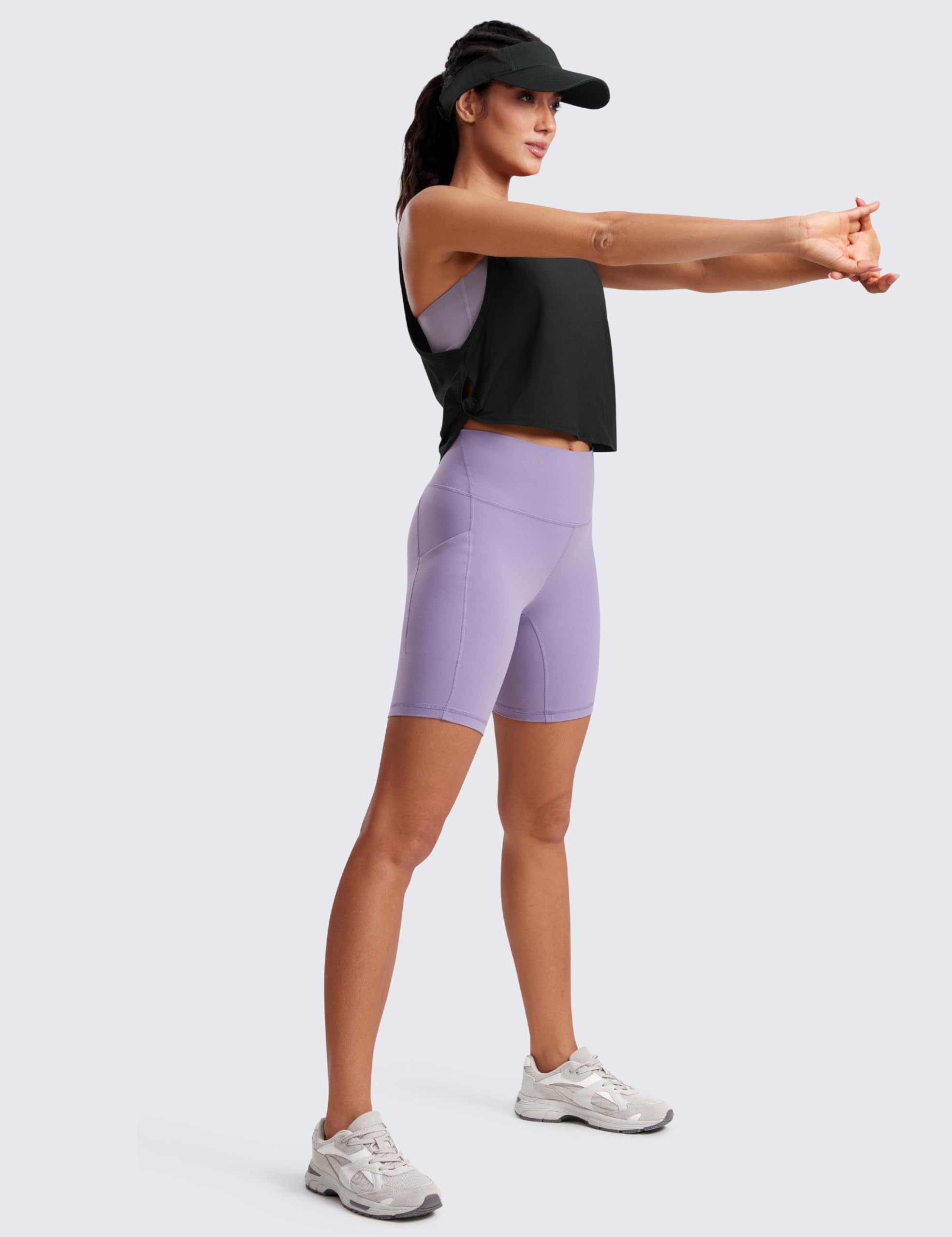 CRZ YOGA Pima Cotton Large Armhole Tank Tops for Women - Workout Sport Athletic Yoga Running Gym Loose Crop Sleeveless Shirts