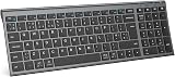 iClever Wireless Keyboard Bluetooth Multi-Device UK Layout Black