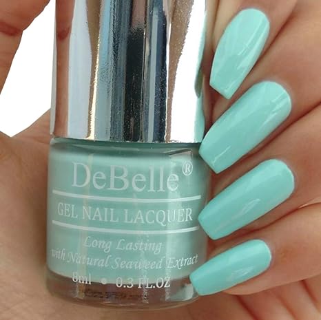 Blue Nail Polish buy debelle gel nail lacquer mint amour 8 ml mint blue nail polish online at low prices in india amazon in