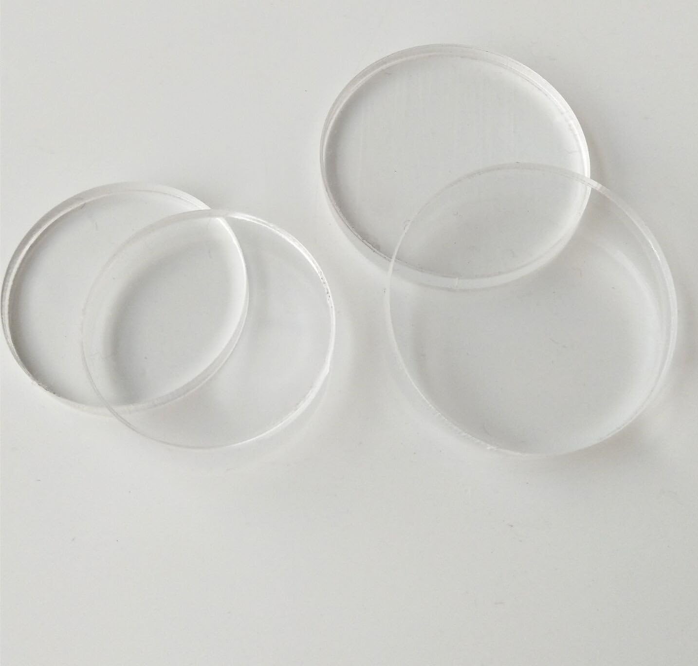 MEYA Set of 20pcs Clear Acrylic Discs, Plexiglass Laser Cut Round Circle 1/8" (Dia 0.5")