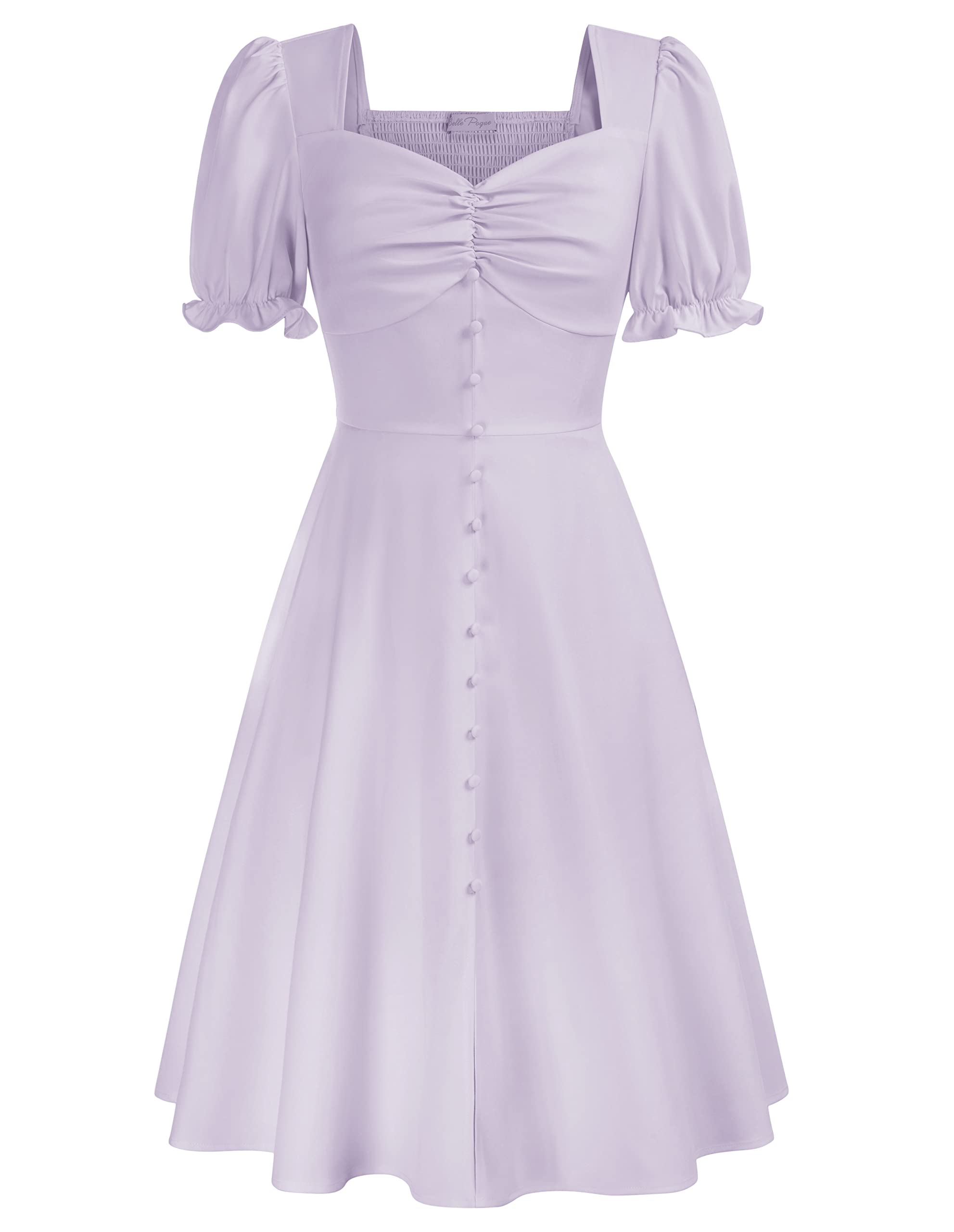 Photo 1 of *dress has a dirt mark *
Women's Vintage Dress Summer Short Dress Square Neck Cottagecore Swing Graduation Homecoming Dresses Purple M