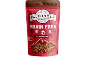 Paleonola – Grain Free Granola Strawberry Flavor – Non-GMO, Grain, Soy, Gluten, Dairy Free – Low Carb Protein Snack For A Healthy Breakfast