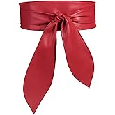ChinEluviis Womens Obi Belt Fashion Leather Wrap Wide Cinch Belt Corset Tie Waistband for Dress