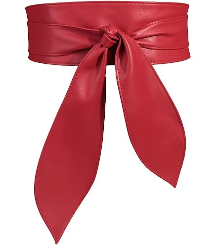 4919 Obi Style Women Waist Belt- Pure Leather Bow Tie Waistband, Handmade Obi Style Women Waist Belt - Pure Leather Bow Tie Waistband  main image 3