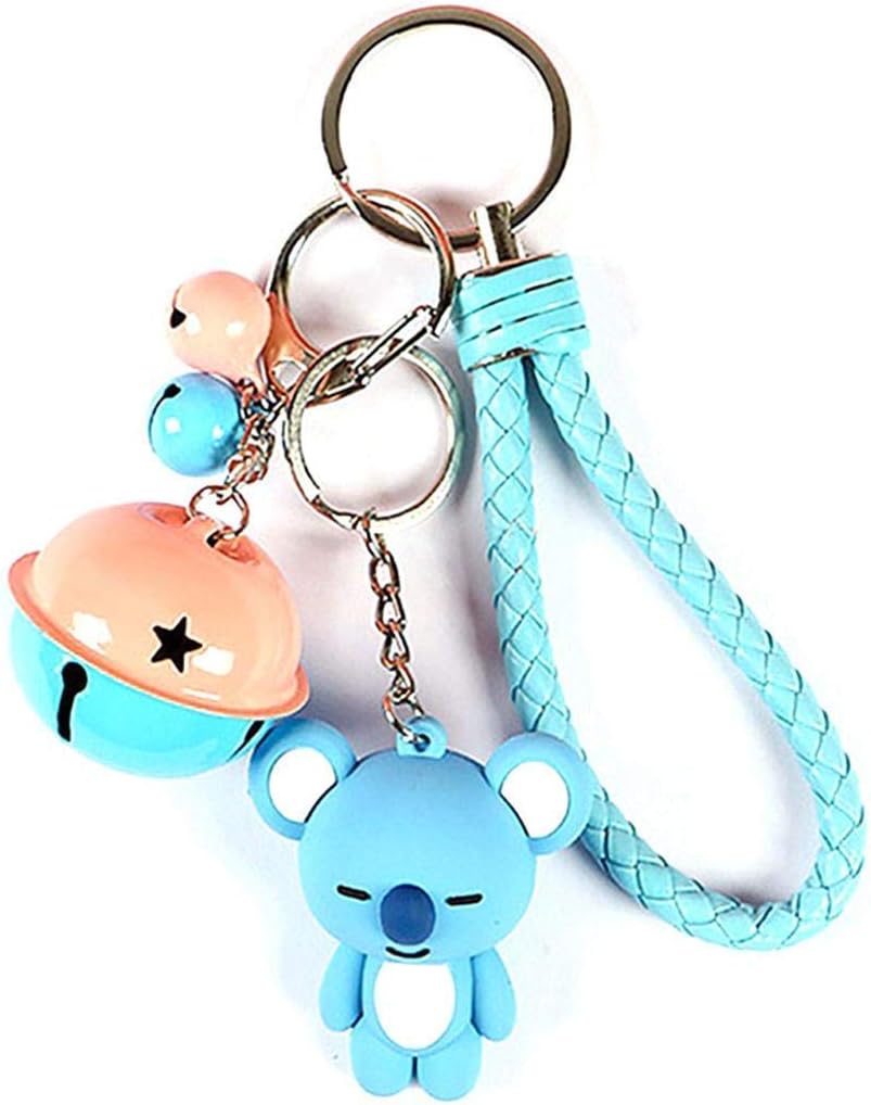 LrIglPjP ZZbaixinglongan Cute Bell Pendant Keyring BTS Cartoon Keychain( Koya)