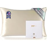 ZIMASILK 100% Pure Mulberry Silk Pillowcase for Hair and Skin Health,Soft and Smooth,Both Sides Premium Grade 6A Silk,600 Thr