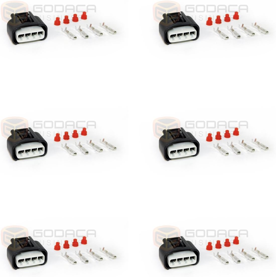 6x Connector 4-way 4 pin for Ignition Coil 90980-11885 w/out wire