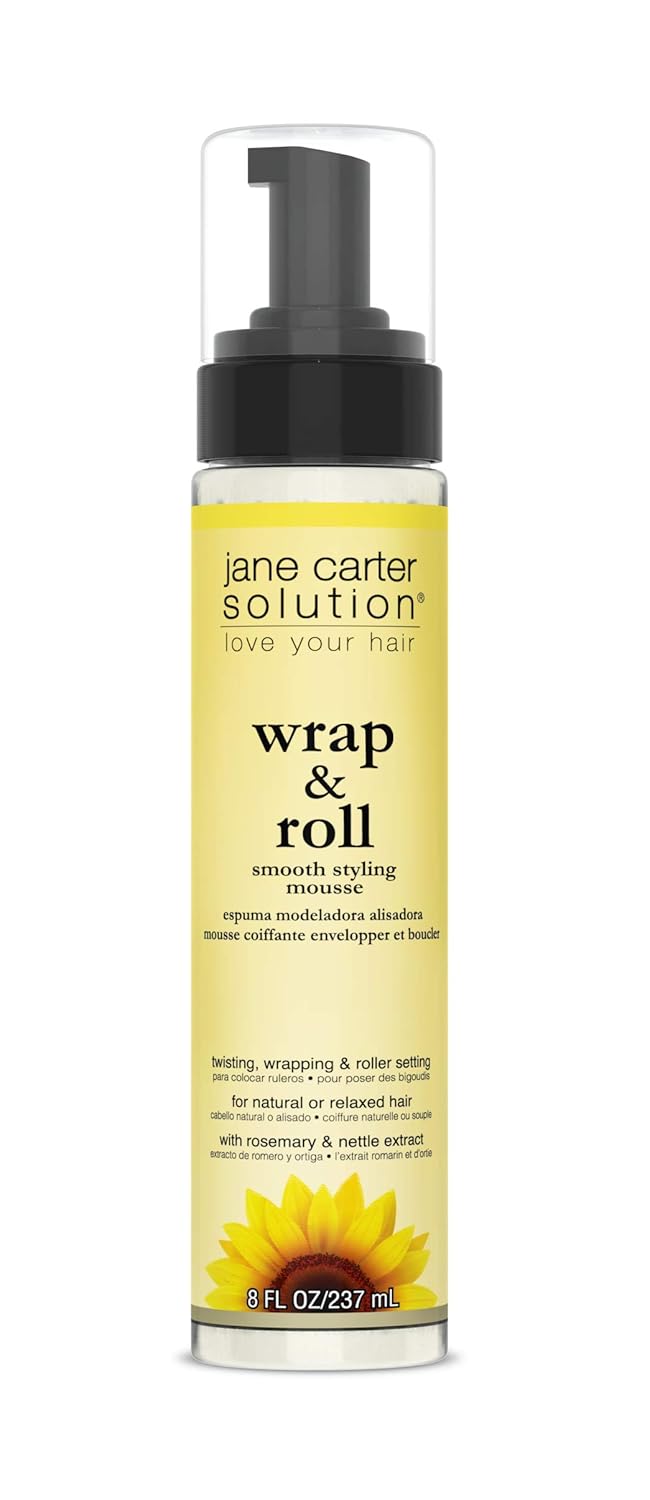 JANE CARTER SOLUTION Wrap & Roll Smooth Styling Mousse (8oz) - No Buildup, Smoothing, Styler : Hair Care Styling Products : Beauty