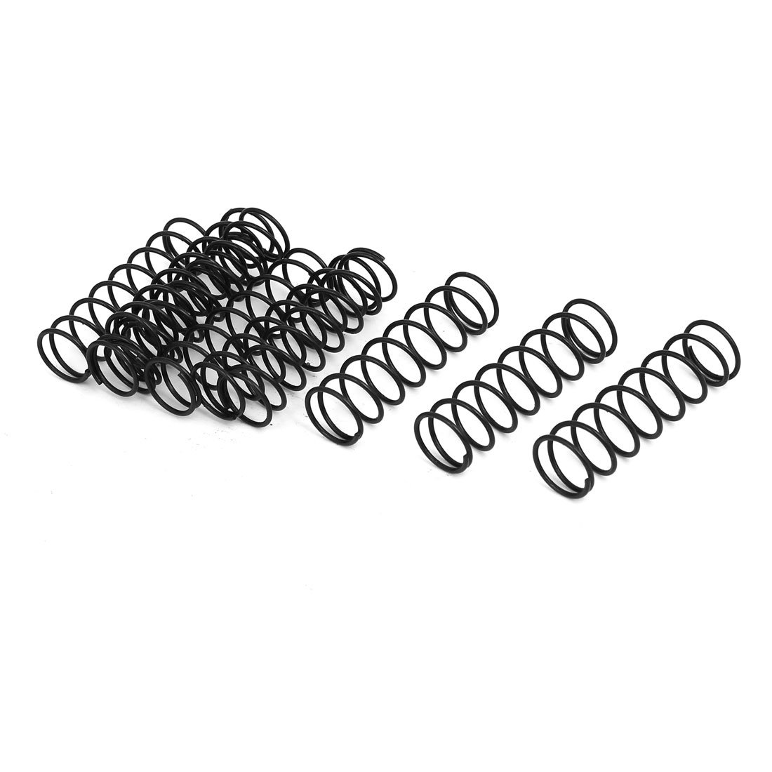 sourcingmap Compression Spring - 1.2mm Wire Dia , 15mm OD , 50mm Free Length Spring Steel Extension Spring,Black,10Pcs