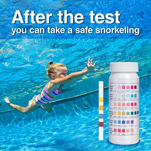 Pool Test Strips, Pool Water Test Kit 6Ways Pool Chemicals & Water