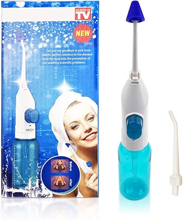 Irrigatore Orale Portatile Per Denti Getto D Acqua Pulizia Dentale Orale Filo Interdentale Meccanico Ad Acqua Che Non Richiede Elettricita Irrigazione Nasale 2in1 Amazon It Salute E Cura Della Persona