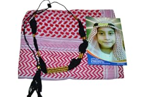 Desert Dress Childs Kids Boys Shemagh Scarf and Igal Set Pack Gift (Red)