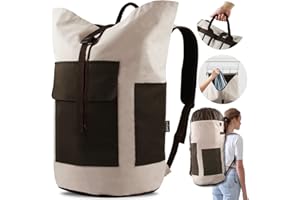 JOINPRO Laundry Bag Backpack, 125L Extra Large Travel Laundry Bags with Shoulder Straps, Adjustable & Extendable Design, Laundry Hamper Bag with 3 Pockets for Laundromat, College, Travel, Camping