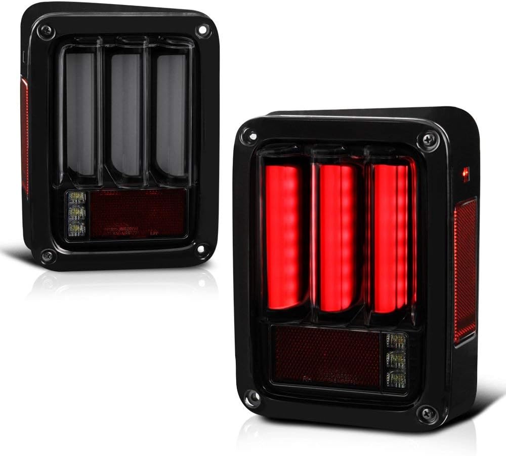 Jeep Boutique LED Wrangler LED Tail Light/Lamp with Indicator Tail Lamps for Mahindra Thar & Maruti Gypsy Type 8 (Pair of 2)