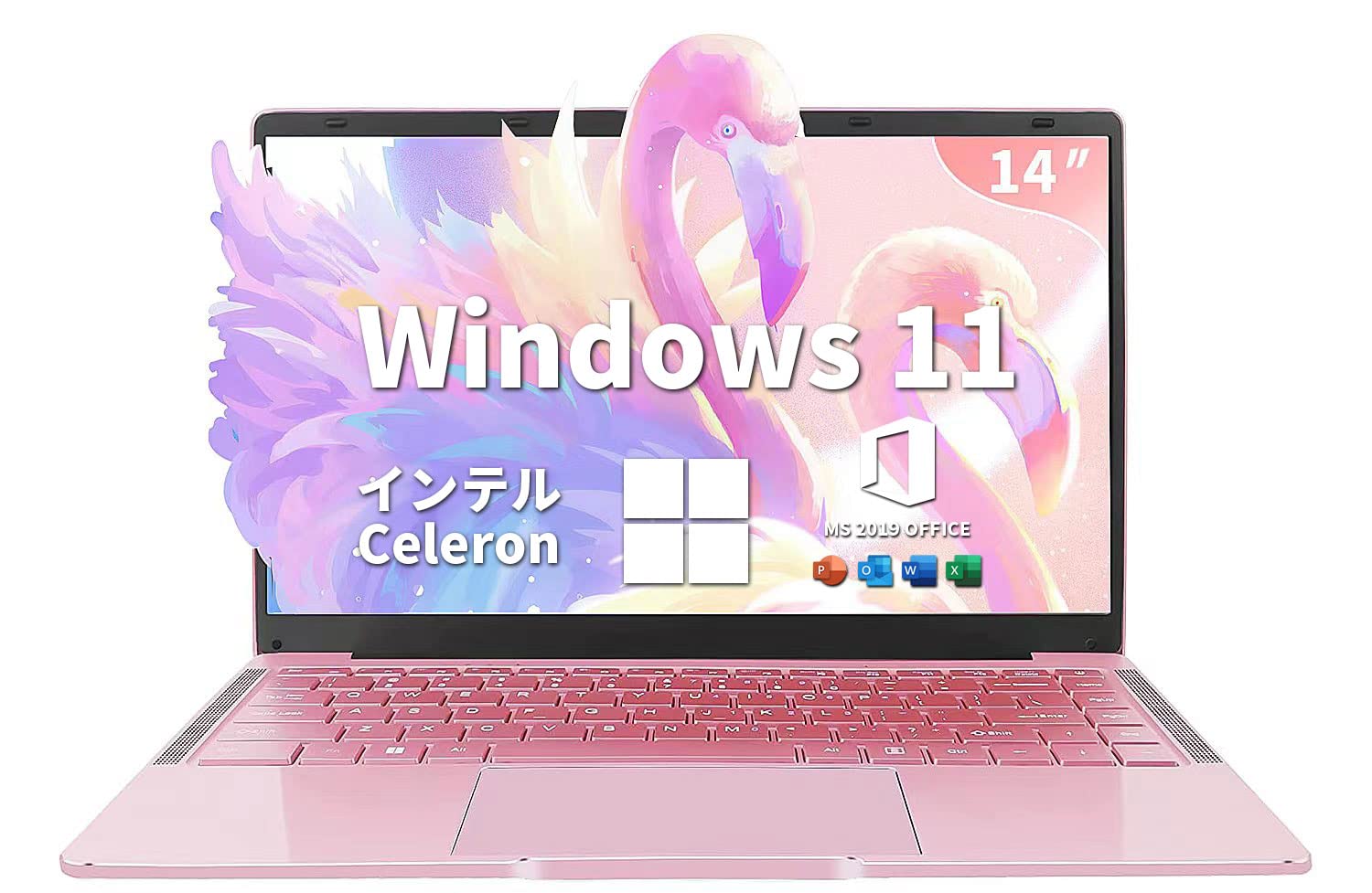 Laptop 14 Pollici Full HD, 8GB DDR4, 128GB SSD, Intel Celeron N4120 Quad Core Fino A 2.6GHz, Ultrabook Sottile Con USB 3.0, Argento, Mouse E Office Inclusi
