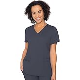 Med Couture Scrub Top for Women, V-Neck with 4 Pocket, Ultra Soft, 2-Way Stretch and Wrinkle-Free Fabric - MC7468