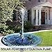Immuson Solar Fountain Pump with LED Lights, 2.4W Free Standing Bird Bath Fountain Water Pump, Outdoor Floating Fountain Pump Kit for Garden, Pool, Pond, Patio Ideal Decoration, 7