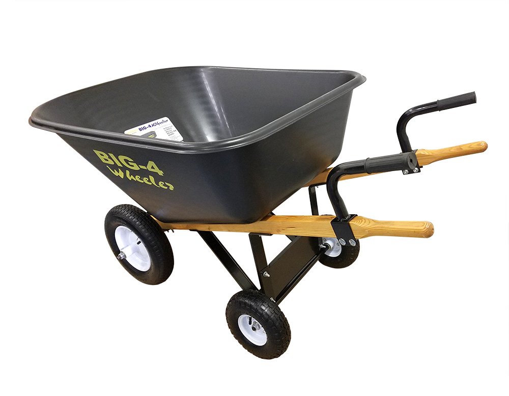 Wheelbarrows Big4 Wheeler B4W10EH 10 Cubic Feet Wheelbarrow cu.ft Patio