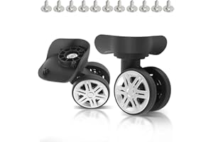 JIUKONG 2 Pcs Luggage Wheels Replacement - Plastic Luggage Wheels, 360 Degree Rotation Spinner Suitcase Wheel, Resistant for Most Suitcase Repair
