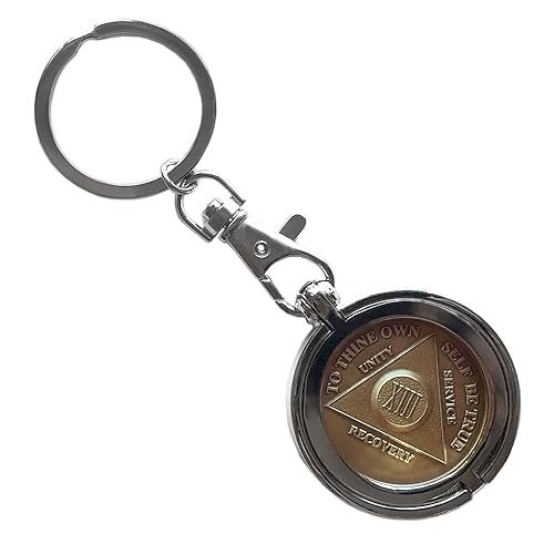 HavenLike AA Medallion and Coin Holder Metal Keychain (Polished