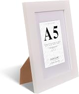 Fabian Clarke London A5 White Wooden Photo Frame with Ice White Mount view 4