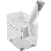 Leifheit Cherry Stoner Remover &ndash; Stainless Steel Plunger Pits 25 Lbs/Hour, Easy-Clean Container, Dishwasher Safe, Ideal for Pies, Canning, Snacking, German Design, Replacement Parts &ndash; White