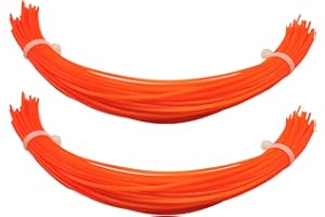 dcvbny Worx WG430 WA0050 Replacement Trimmer Line Flex-A-Line Compatible with Worx 13.8" Electric Leaf Mulcher, Line Size 350mm Length /2.4mm Diameter (100- Pack Orange)